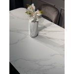 Стол обеденный Блум ART2922-160W, 160х90х75 см, белая керамика/черный