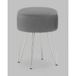 Пуф Астор серебристый серебряные ножки