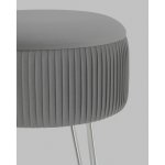 Пуф Астор серебристый серебряные ножки