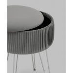 Пуф Астор серебристый серебряные ножки