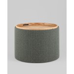 Пуф с ящиком Хюгге L букле темно-серый