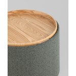 Пуф с ящиком Хюгге L букле темно-серый