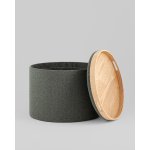 Пуф с ящиком Хюгге L букле темно-серый