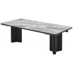 Стол АДАЖИО 240 (320) см MINERAL STONE NATURAL, керамика / Черный каркас М-City