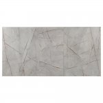 Стол Dublin раскладной 120-160х80х75 серый мрамор с чёрными ножками