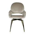 Стул обеденный Виола BS1377-BG-2, 50х58х92 см, бежевый/золото