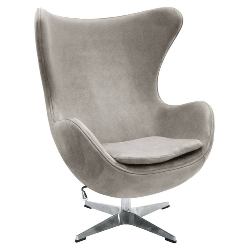 Кресло EGG STYLE CHAIR латте, искусственная замша Кресло EGG STYLE CHAIR латте, искусственная замша