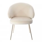 Стул-полукресло Emil кремовый с золотыми ножками Стул-полукресло Emil кремовый с золотыми ножками