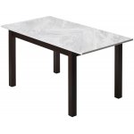 Стол TME-6931 MBH SWEDEN белый мрамор / BB темный орех  M-City