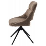 Стул АНДЕРС (ANDERS) 360 град., цвет КОРИЧНЕВЫЙ EYELASH-171 фактурный шенилл/ ЧЕРНЫЙ каркас, ®DISAUR Стул АНДЕРС (ANDERS) 360 град., цвет КОРИЧНЕВЫЙ EYELASH-171 фактурный шенилл/ ЧЕРНЫЙ каркас, ®DISAUR