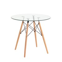 Стол Eames DSW NEW D80 стеклянный