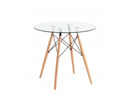 Стол Eames DSW NEW D80 стеклянный