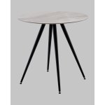 Стол Ники круглый столешница керамика Italian light grey 800