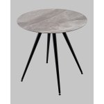 Стол Ники круглый столешница керамика Italian light grey 800