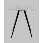 Стол Ники круглый столешница керамика Italian light grey 800