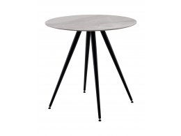 Стол Ники круглый столешница керамика Italian light grey 800