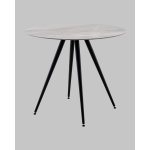 Стол Ники круглый столешница керамика Italian light grey 900