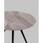 Стол Ники круглый столешница керамика Italian light grey 900