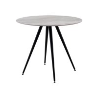 Стол Ники круглый столешница керамика Italian light grey 900