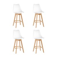 Стул барный FRANKFURT белый 4 шт