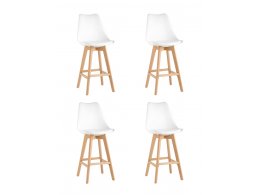 Стул барный FRANKFURT белый 4 шт