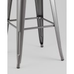 Стул барный TOLIX серебристый матовый KD