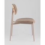 Стул Doe без подлокотников коричневый бежевые ножки