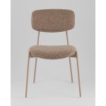 Стул Doe без подлокотников коричневый бежевые ножки