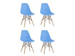 Стул Eames Style DSW голубой x4 (разборный каркас)
