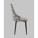 Стул Касаденика велюр серый, спинка гобелен перья