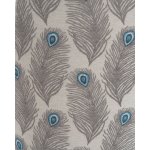 Стул Касаденика велюр серый, спинка гобелен перья