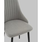 Стул Касаденика велюр серый, спинка гобелен перья