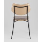 Стул обеденный Casey серо-коричневый с бежевой экокожей