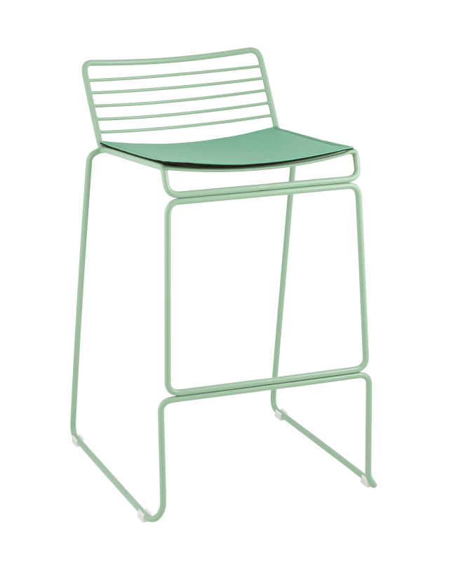 Стул полубарный Danny зеленый с подушкой
