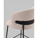 Стул полубарный Блейз велюр молочный