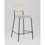 Стул полубарный Casey серый с серой экокожей