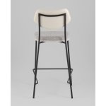 Стул полубарный Casey серый с серой экокожей