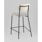 Стул полубарный Casey серый с серой экокожей