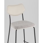 Стул полубарный Casey серый с серой экокожей