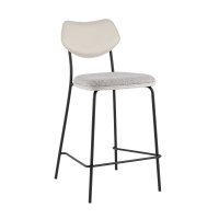 Стул полубарный Casey серый с серой экокожей