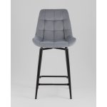 Стул полубарный Флекс с поворотным механизмом велюр велютто серый