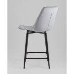 Стул полубарный Флекс с поворотным механизмом велюр велютто серый