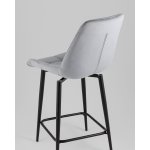 Стул полубарный Флекс с поворотным механизмом велюр велютто серый