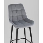 Стул полубарный Флекс с поворотным механизмом велюр велютто серый