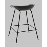 Стул полубарный Фуриоса экокожа чёрный