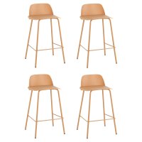 Стул полубарный Mist желтый 4 шт