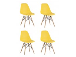 Стул Eames Style DSW желтый x4 (разборный каркас)