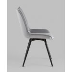 Стул вращающийся Робб велюр серый