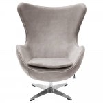 Кресло EGG STYLE CHAIR латте, искусственная замша Кресло EGG STYLE CHAIR латте, искусственная замша