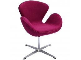 Кресло SWAN STYLE CHAIR винный, искусственная замша
